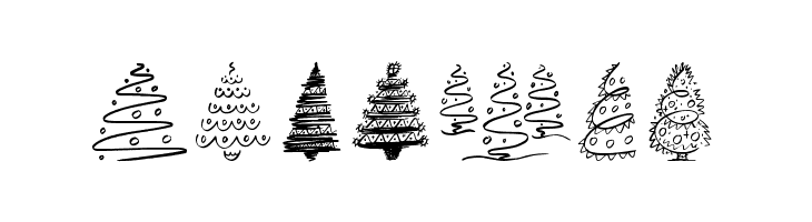 Fun Christmas Trees  Free Fonts Download