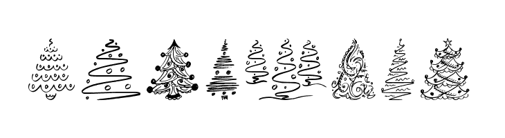 Fun Christmas Trees  Free Fonts Download