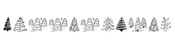 Fun Christmas Trees  Free Fonts Download