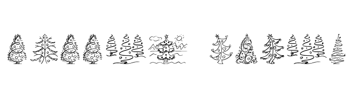 Fun Christmas Trees  Free Fonts Download