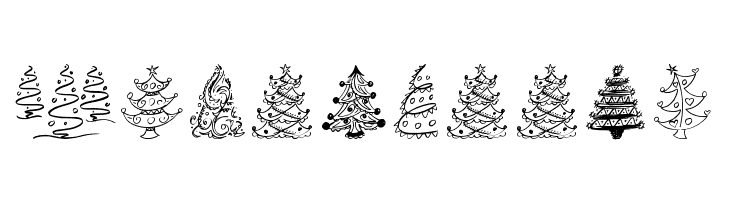 Fun Christmas Trees  Free Fonts Download
