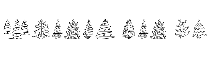 Fun Christmas Trees  Free Fonts Download