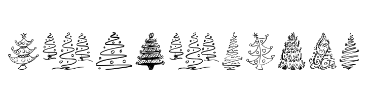 Fun Christmas Trees  Free Fonts Download