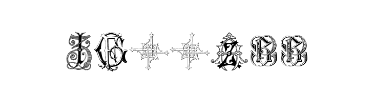 Intellecta Monograms Random Samples Seven  Free Fonts Download
