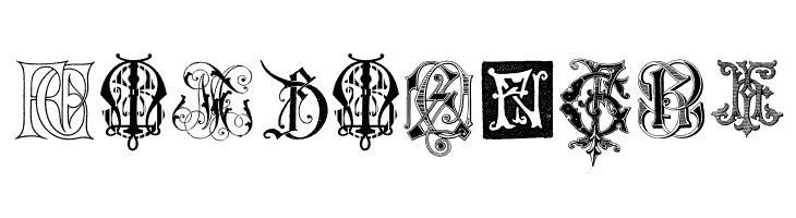 Intellecta Monograms Random Samples Seven  Free Fonts Download