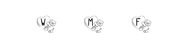 KR Valentine Teddy  Free Fonts Download