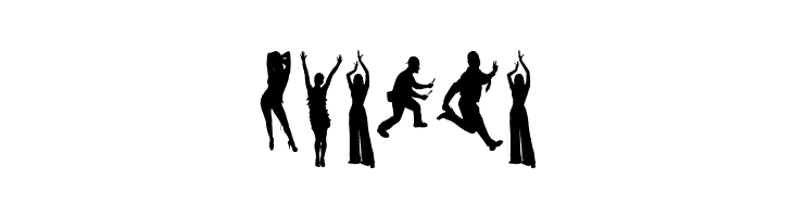Human Silhouettes Free Seven  Free Fonts Download