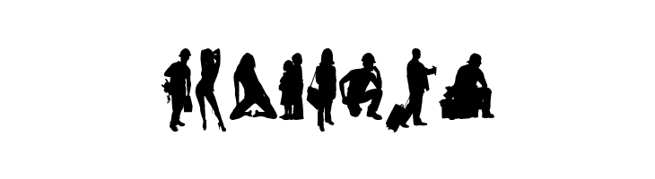 Human Silhouettes Free Seven  Free Fonts Download
