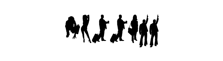 Human Silhouettes Free Seven  Free Fonts Download