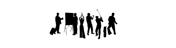 Human Silhouettes Free Seven  Free Fonts Download