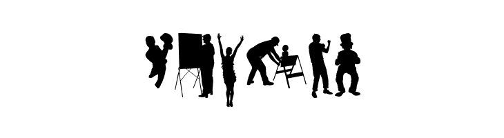 Human Silhouettes Free Seven  Free Fonts Download