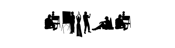 Human Silhouettes Free Seven  Free Fonts Download