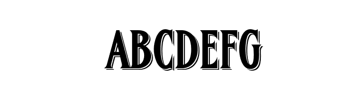 FHACondensedFrenchShadedNC  Free Fonts Download