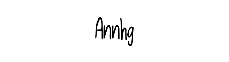 Annhg spaghettistrap Font