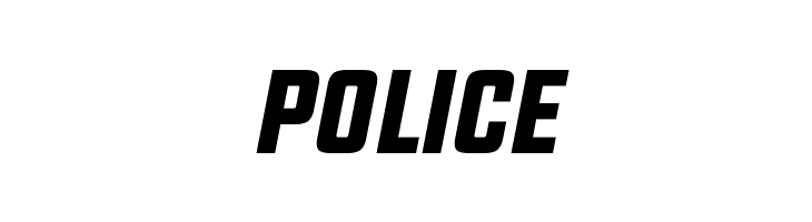 POLICE UPBOLTERS Italic Font