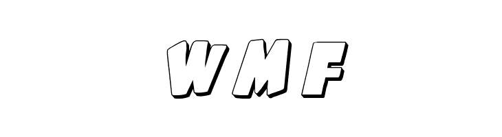 Shablagoo 3D Italic  Free Fonts Download