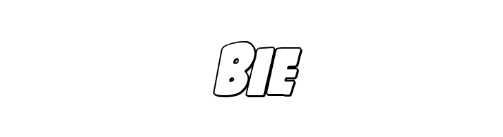Shablagoo Outline Italic  Free Fonts Download