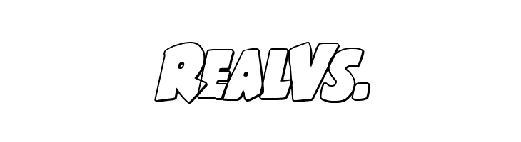 Shablagoo Outline Italic  Free Fonts Download