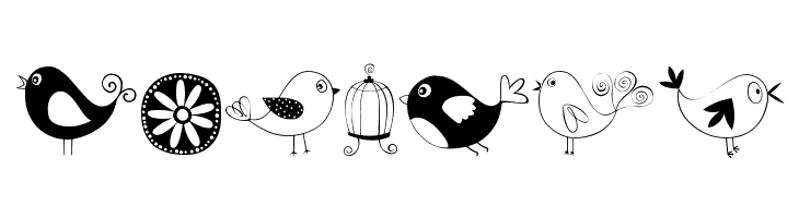DOODLE DINGS 1 Birds Cages  Free Fonts Download