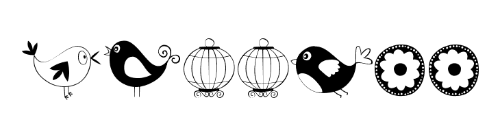 DOODLE DINGS 1 Birds Cages  Free Fonts Download