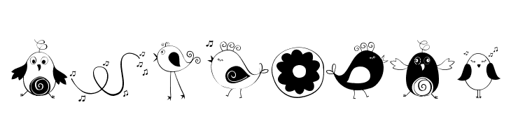 DOODLE DINGS 1 Birds Cages  Free Fonts Download