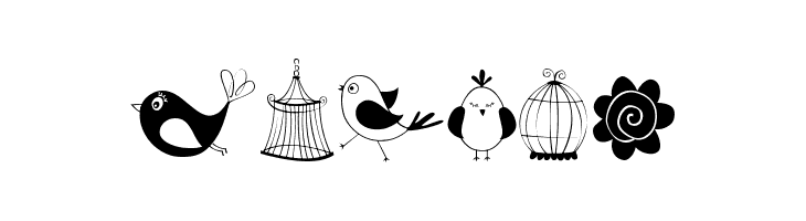 DOODLE DINGS 1 Birds Cages  Free Fonts Download