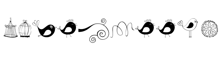 DOODLE DINGS 1 Birds Cages  Free Fonts Download