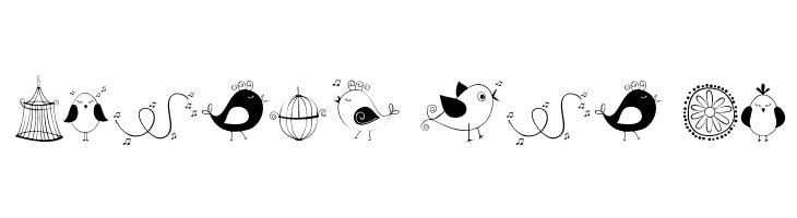 DOODLE DINGS 1 Birds Cages  Free Fonts Download