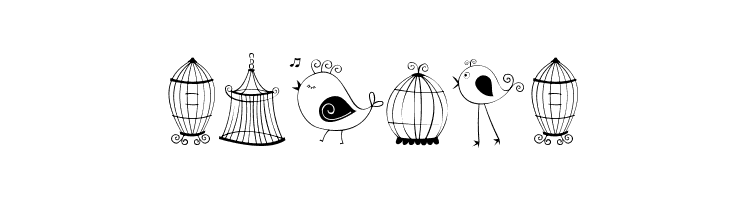 DOODLE DINGS 1 Birds Cages  Free Fonts Download