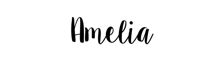 Amelia Sweet Pea Font