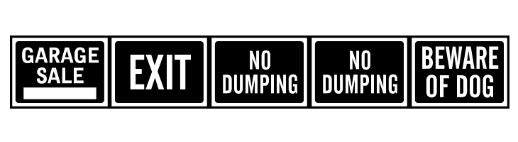 All-Purpose Signs JL  Free Fonts Download