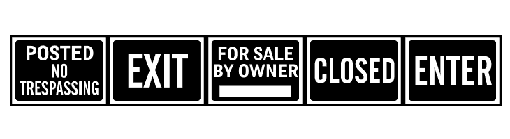 All-Purpose Signs JL  Free Fonts Download