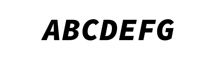 ABCDEFG Source Code Pro Black Italic Font