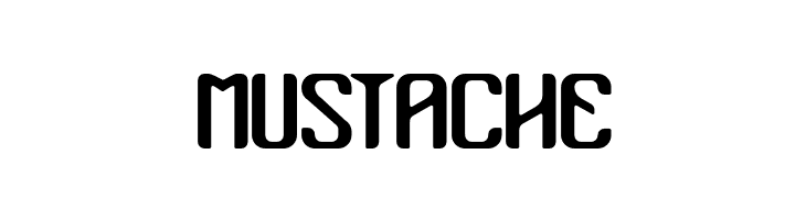 MUSTACHE Mualk Font