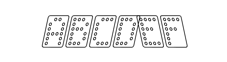 Domino normal kursiv omrids  Free Fonts Download