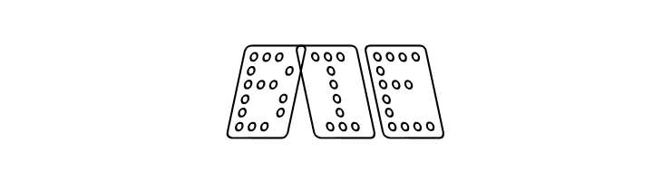 Domino normal kursiv omrids  Free Fonts Download