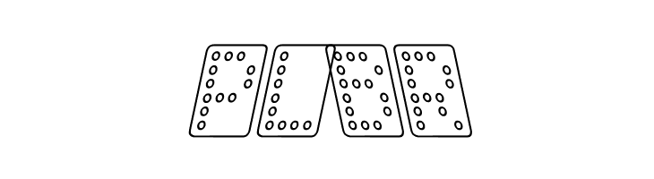 Domino normal kursiv omrids  Free Fonts Download