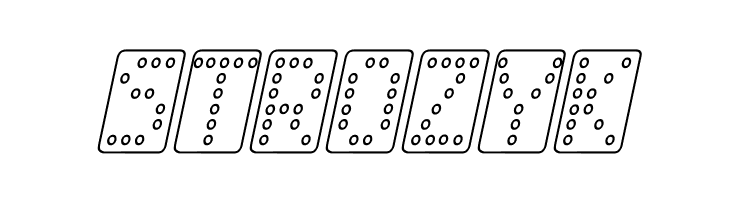 Domino normal kursiv omrids  Free Fonts Download