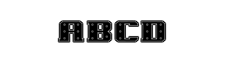 IronCladBoltedRaised  Free Fonts Download