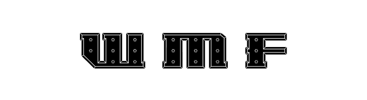 IronCladBoltedRaised  Free Fonts Download