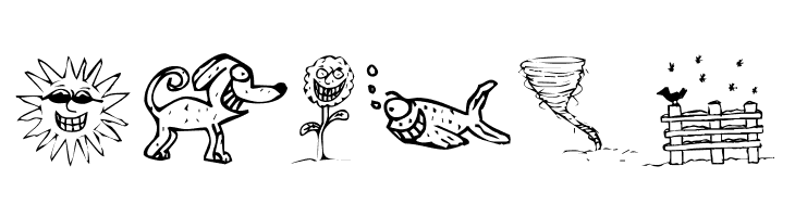 KR Silly Art Dings  Free Fonts Download