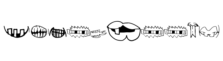 CreatureBuilderMouths  Free Fonts Download