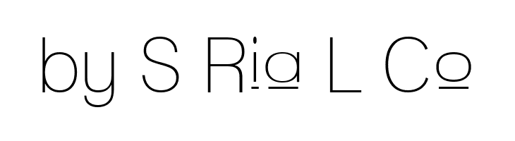 by%2BS%2BRia%2BL%2BCo Upper Lane Light Font