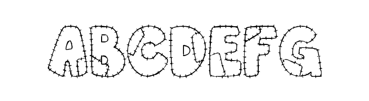 Patchwork Letter  Free Fonts Download