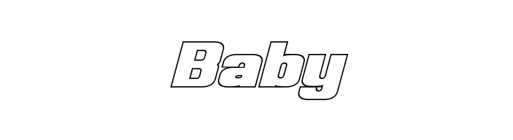 Clark Hollow Bold Italic  Free Fonts Download