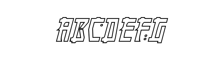 Manga Hollow Italic  Free Fonts Download