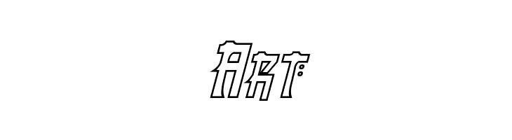 Manga Hollow Italic  Free Fonts Download
