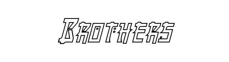 Manga Hollow Italic  Free Fonts Download