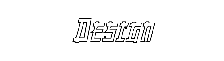 Manga Hollow Italic  Free Fonts Download