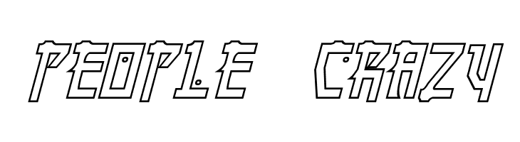 Manga Hollow Italic  Free Fonts Download